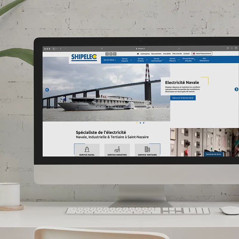 Création du webdesign de SHIPELEC Saint-Nazaire par Kagency Nantes